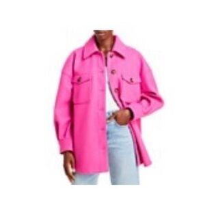 Aqua Vibrant Pink Utility Jacket